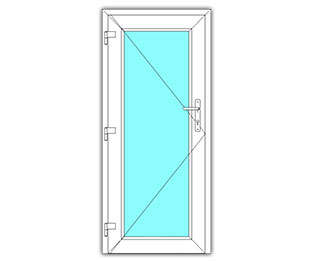 Glasdeur links