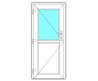 Halfglasdeur links